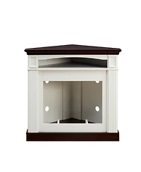 Streamdale Corner Electric Fireplace with Mantel, Realistic Effects, Remote and Timer