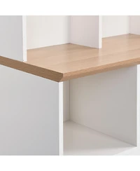 Streamdale Hall Tree with Bench and Cube Storage (8 Hooks, White)