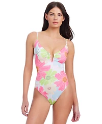 Sanctuary Women's Charming Floral-Print V-Wire Swimsuit