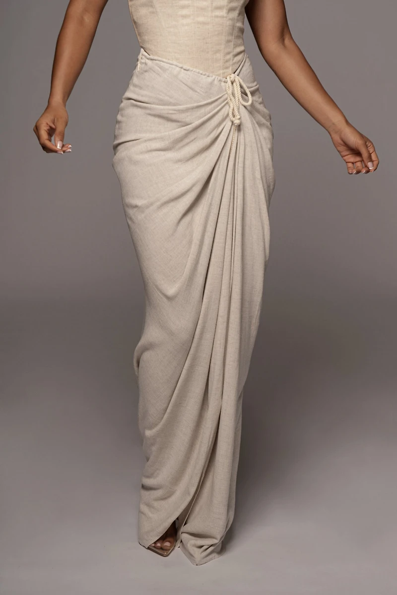 Jluxlabel Women's Noelia Linen Slit Skirt