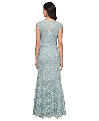 Alex Evenings Women's Sequined Soutache Mermaid Gown