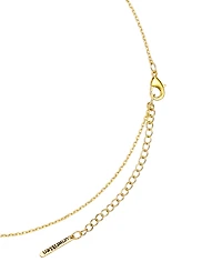 Unwritten "Mom" Cubic Zirconia Mother of Pearl Tennis Charm Layered Necklace Set