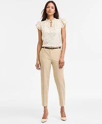 Anne Klein Women's Belted Straight-Leg Pants