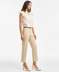 Anne Klein Women's Belted Straight-Leg Pants