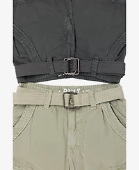 Raw X Big Boys 2 Pack Combo Belted Twill Cargo Shorts 8-18
