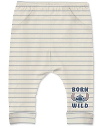 Disney Baby Boys 3-Pc. Stitch Stripe Bodysuit, Pants & Hat Set
