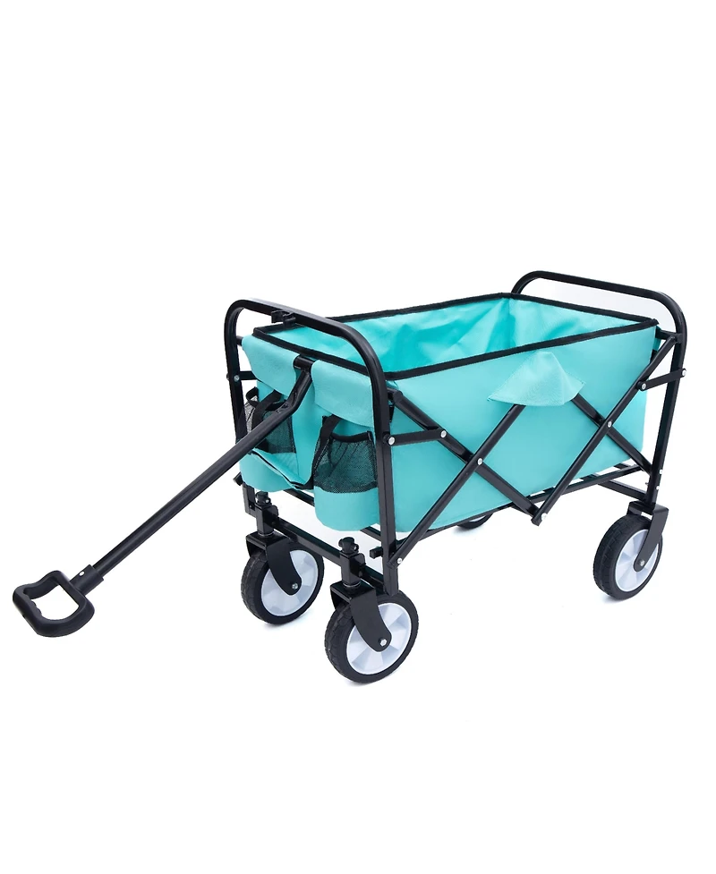 Streamdale Multi-Use Foldable Wagon Cart with Liner Bags, Blue
