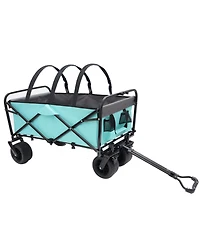 Streamdale 440lbs Collapsible Wagon with Strapping, Beach, Utility, Grocery, Camping, Gardening, Fishing
