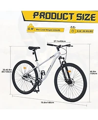 Streamdale 29 Inch Wheels Single Speed Mountain Bike, for Men Women Boys and Girls, Front Suspension,Steel Frame