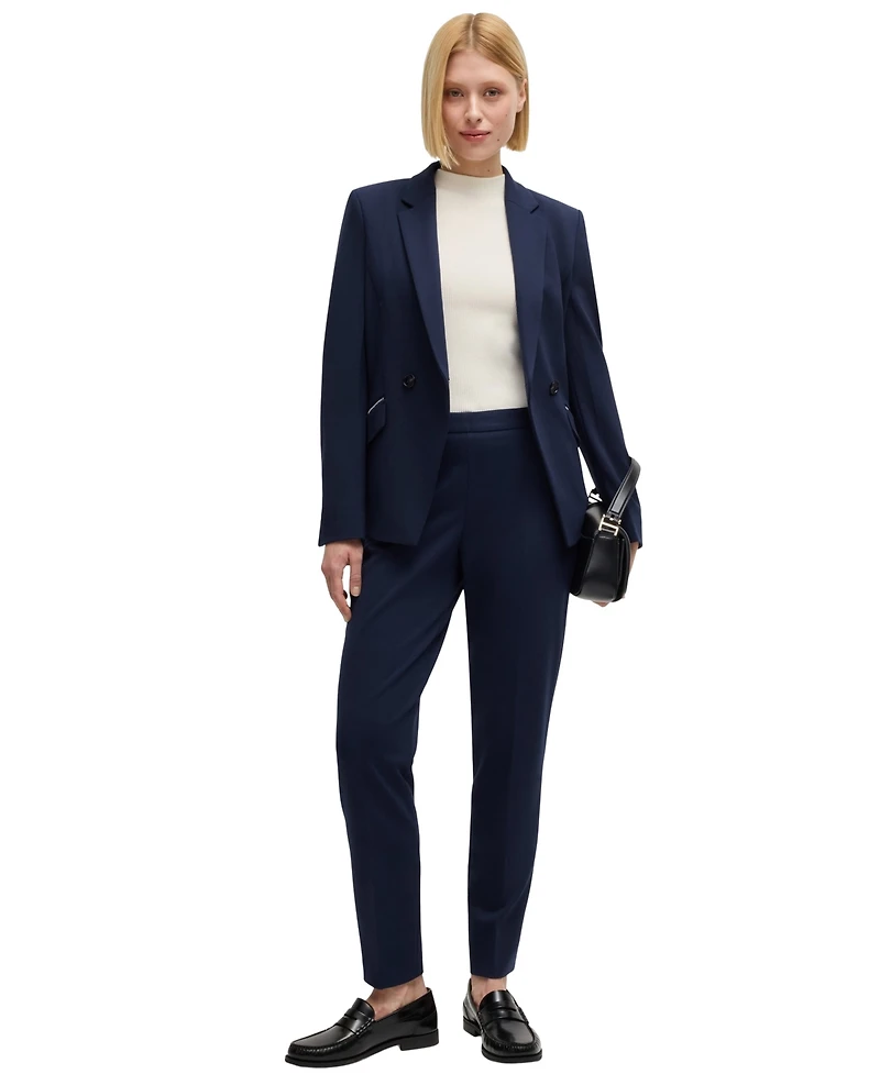 Boss by Hugo Women's Front Crease Regular Fit Trouser Pants
