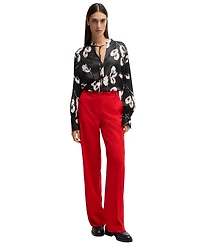 Boss by Hugo Women's Tulip Print Relaxed-Fit Blouse