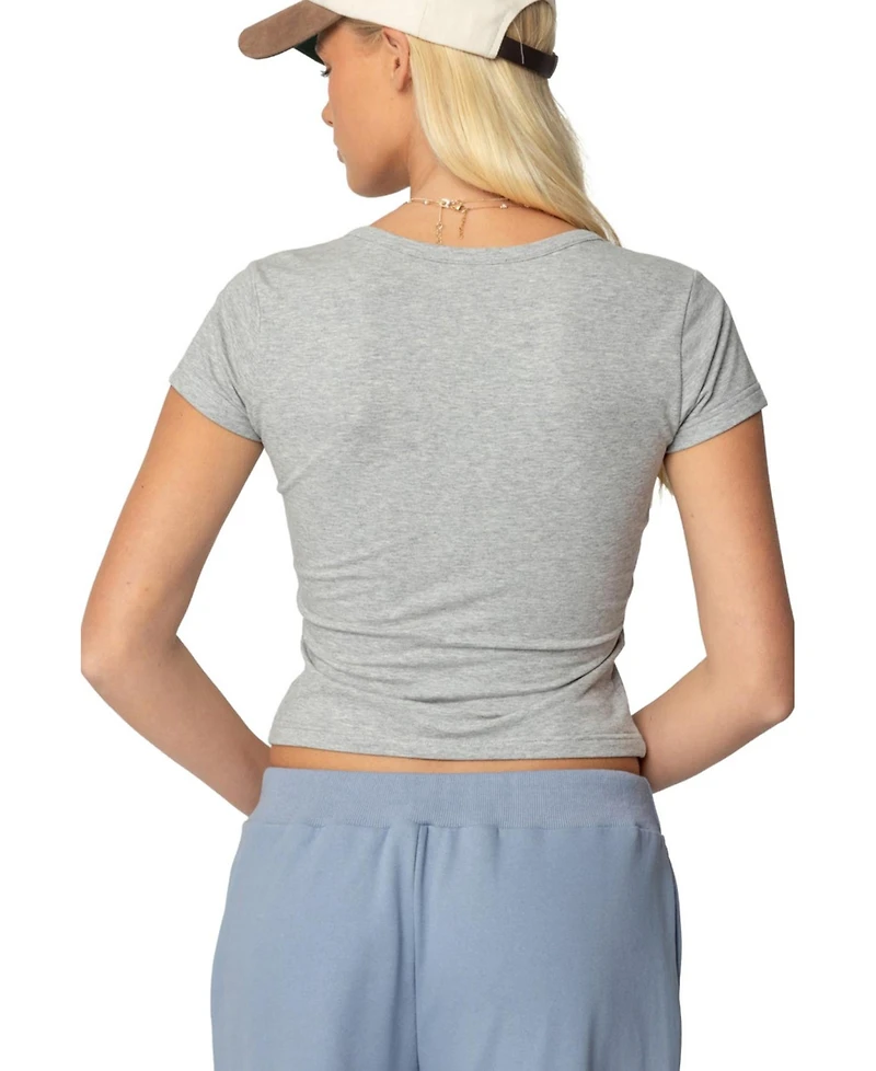 Edikted Women's Katerina Henley T Shirt