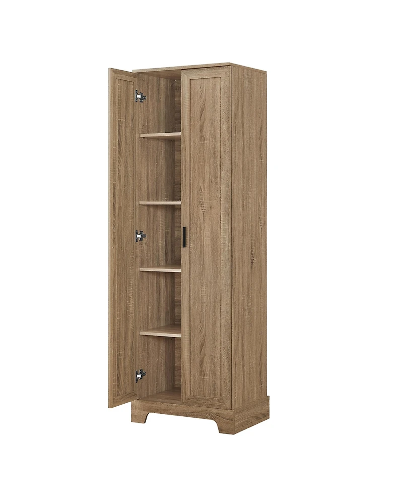Storage Cabinet with Two Doors for Bathroom, Office, Adjustable Shelf, Mdf Board, Brown