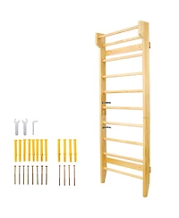 Streamdale Multi-Purpose Swedish Ladder & Pull-Up Bar for Gymnastics, Physical Therapy, and Home Workouts