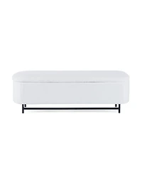 Streamdale Elegant Ottoman with Spacious Storage Function, White