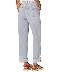 Democracy Women's "Ab" Solution High-Rise Rolled-Cuff Boyfriend Jeans