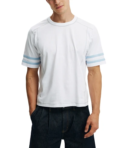 Cotton On Men's Cropped Fit Panel T-Shirt