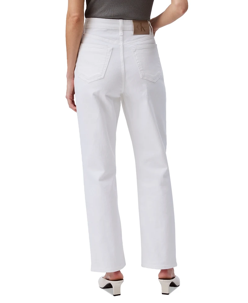 Calvin Klein Jeans Women's High-Rise Straight-Leg Stretch Denim