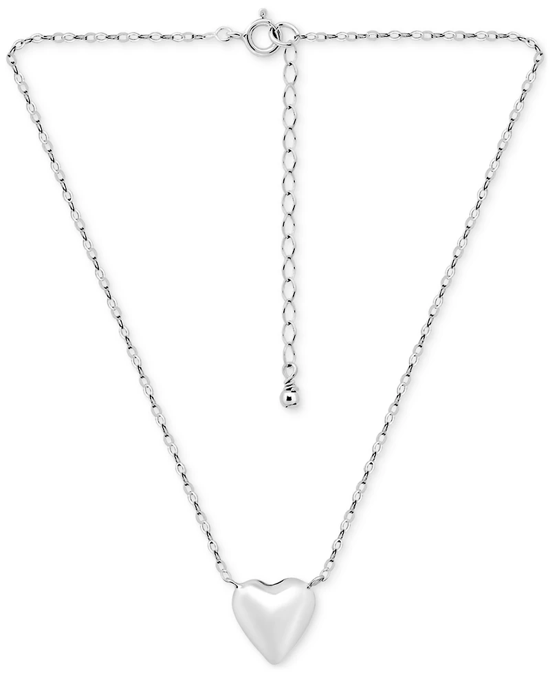 Giani Bernini Heart Pendant Necklace, 16" + 2" extender in Sterling Silver or 18k Gold Over Sterling Silver, Exclusively at Macy's