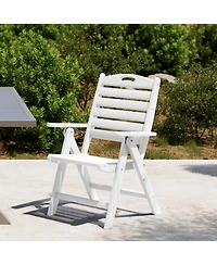 Hdpe Adjustable Highback Folding Patio Dining Chair