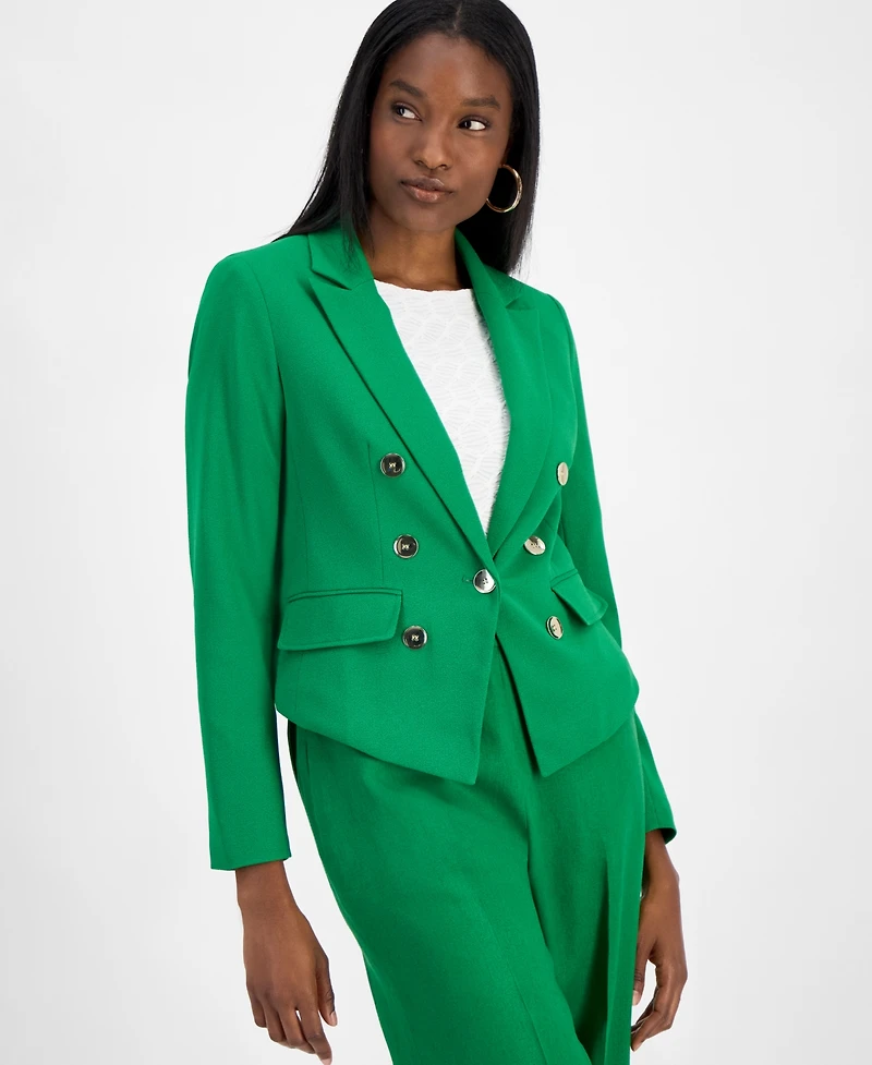 Bar Iii Women's Faux Double-Breasted One-Button Blazer, Exclusively at Macy's