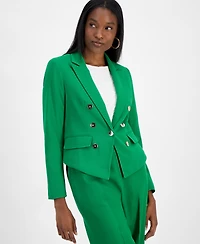 Bar Iii Women's Faux Double-Breasted One-Button Blazer, Exclusively at Macy's