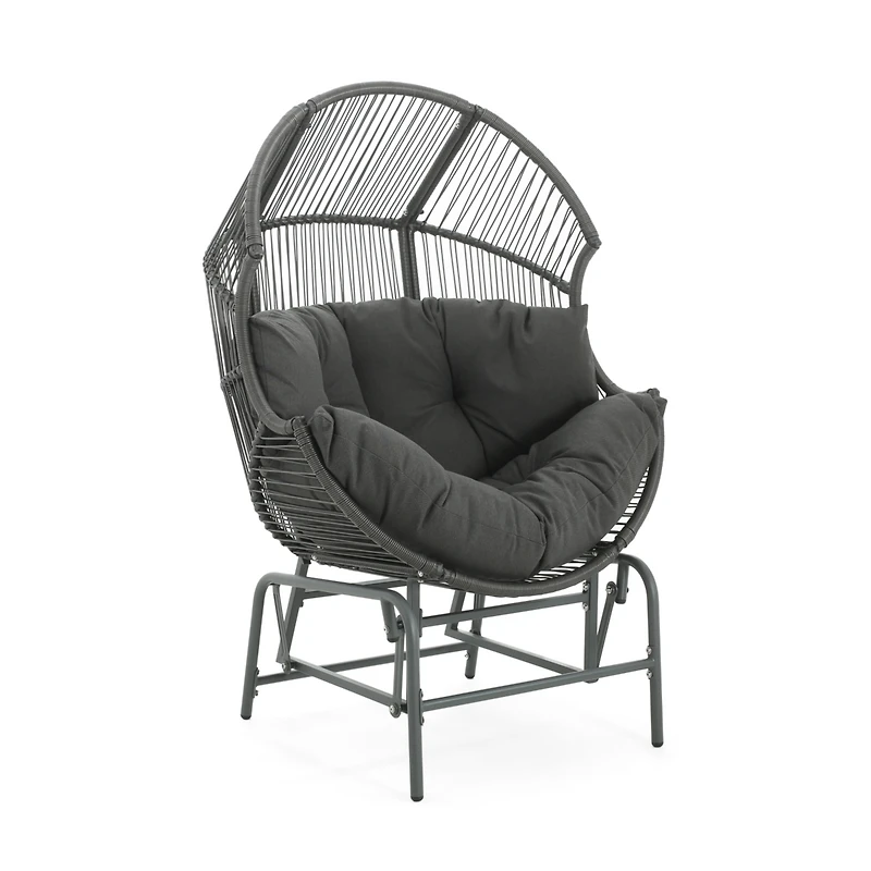 Streamdale Palos Outdoor Wicker Glider Chair - Dark Gray