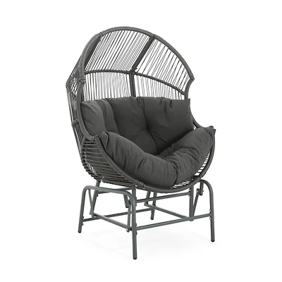 Streamdale Palos Outdoor Wicker Glider Chair - Dark Gray