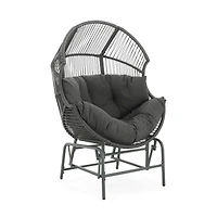 Streamdale Palos Outdoor Wicker Glider Chair - Dark Gray