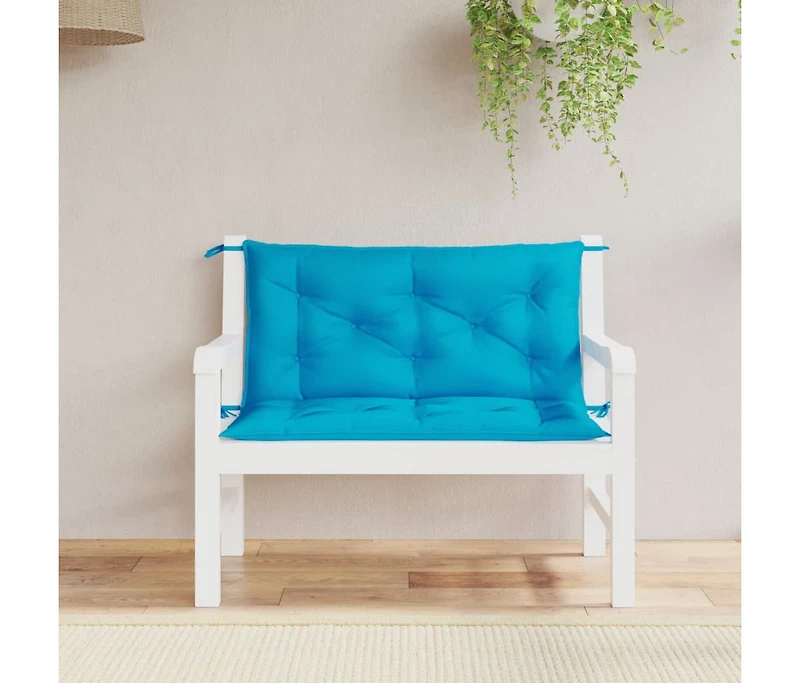 Garden Bench Cushions 2 pcs Light Blue 39.4"x19.7"x2.8" Oxford Fabric