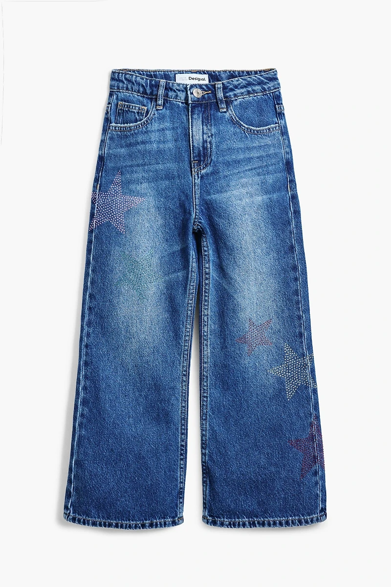 Desigual Girls Girls's Denim pants with stars