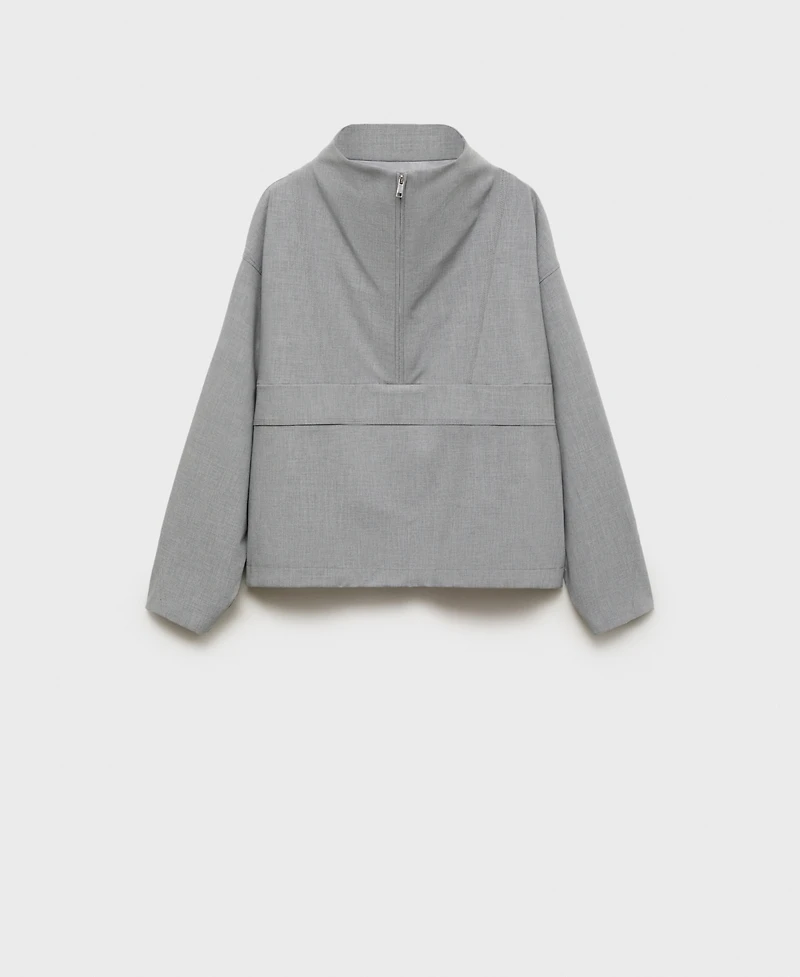 Mango Women's Zipped Oversized Parka Coat
