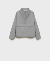 Mango Women's Zipped Oversized Parka Coat