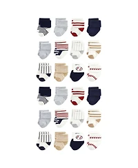 Little Treasure Baby Boys Bulk Pack of 24 Soft Terry Knit Footwear