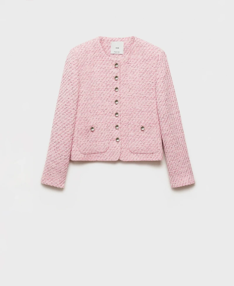 Mango Women's Fitted Tweed Jacket