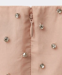 Mango Women's Crystal Appliques Detail Midi Skirt