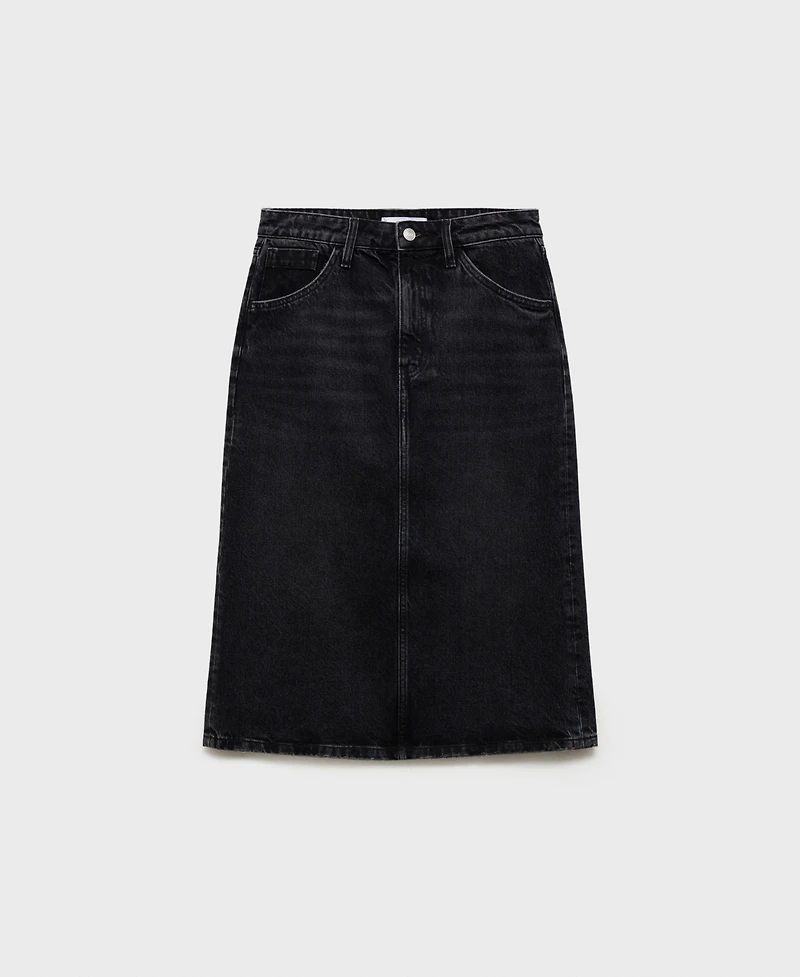 Mango Women's Denim Midi-Skirt