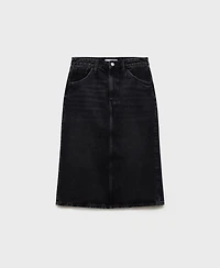 Mango Women's Denim Midi-Skirt