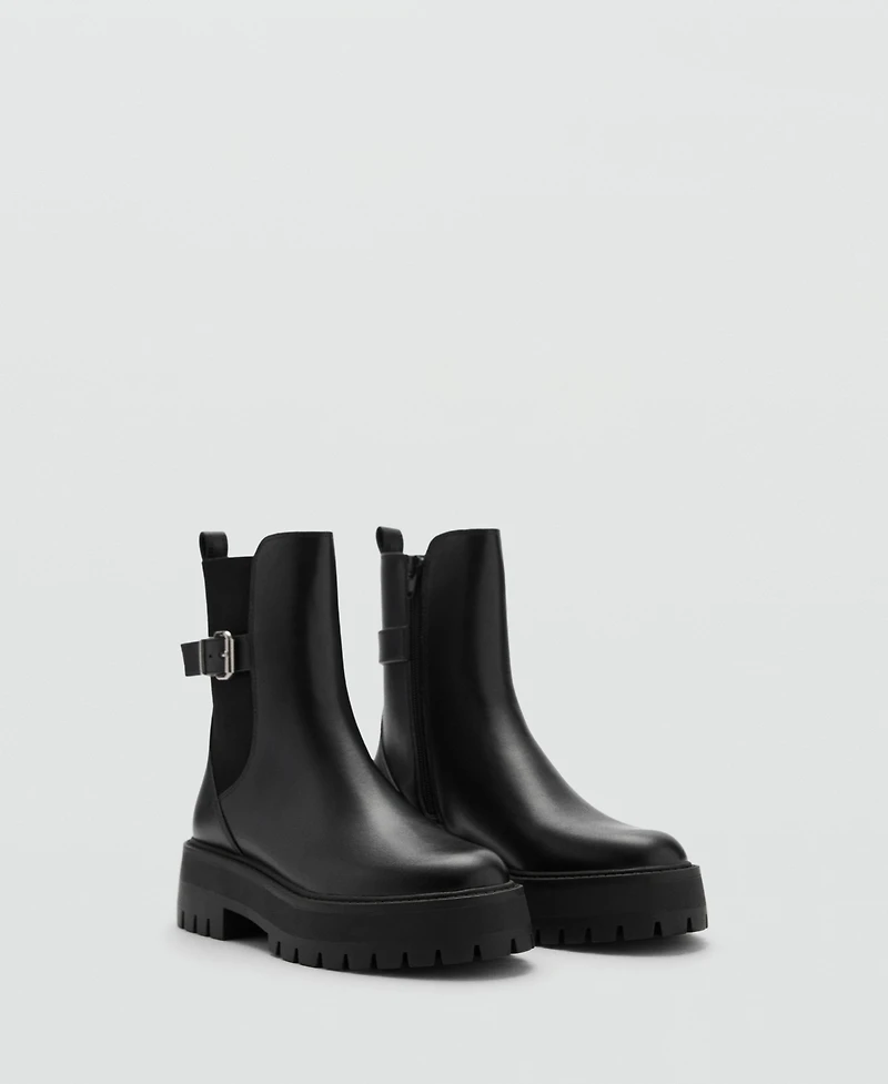 Mango Women's Buckled Chelsea Boots