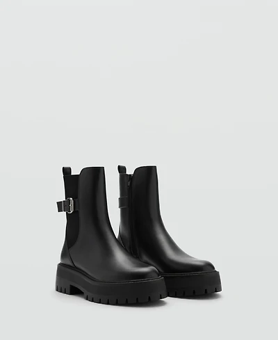 Mango Women's Buckled Chelsea Boots