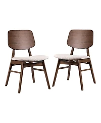 Furniture of America 2-Pc. Sandy Cove Boucle Fabric Padded Dining Chair Set