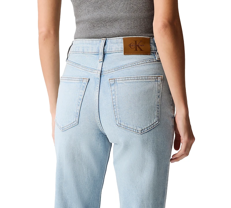 Calvin Klein Jeans Women's High-Rise Straight-Leg Stretch Denim Jeans