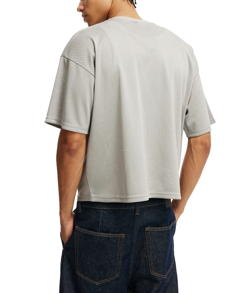 Cotton On Men's Cropped Fit Mesh T-Shirt