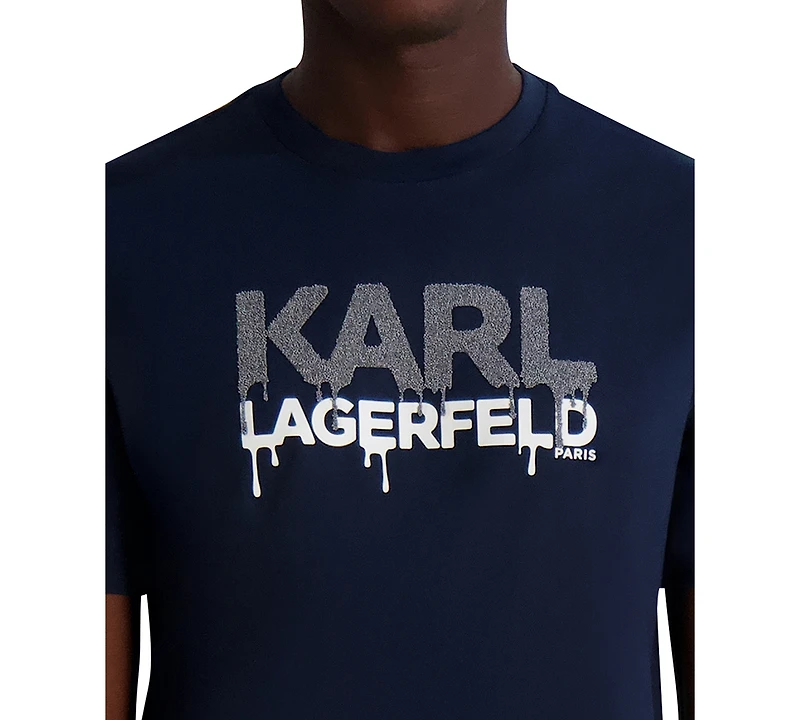 Karl Lagerfeld Paris Men's Dripping Caviar Logo T-Shirt