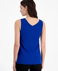 Anne Klein Women's Fine-Rib V-Neck Tank