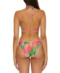 Becca Womens Mirage Metallic Bikini Top Hipster Bottoms