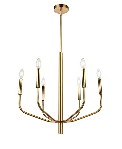 Dainolite 23.5" Metal Eleanor 6 Light Chandelier