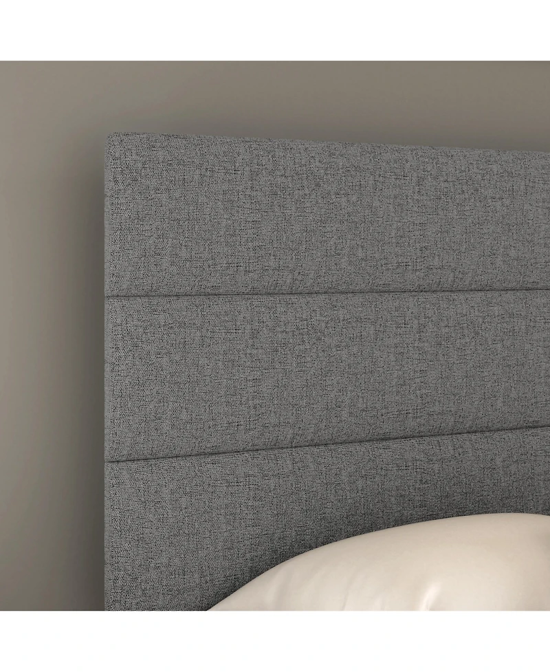 Sicily Linen Upholstered Platform Bed Frame with Adjustable Headboard - Boyd Sleep