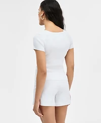I.n.c. International Concepts Women's Short-Sleeve Sweater, Exclusively at Macy's