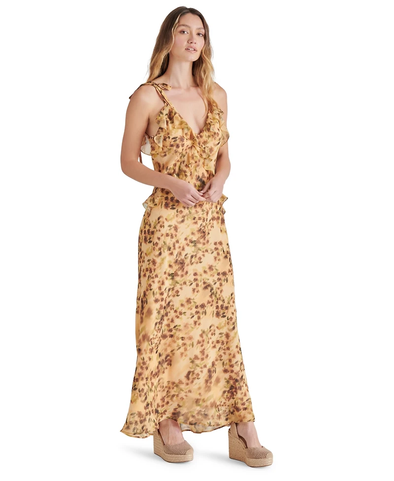 Steve Madden Women's Adalina Ruffle-Trim Chiffon Dress